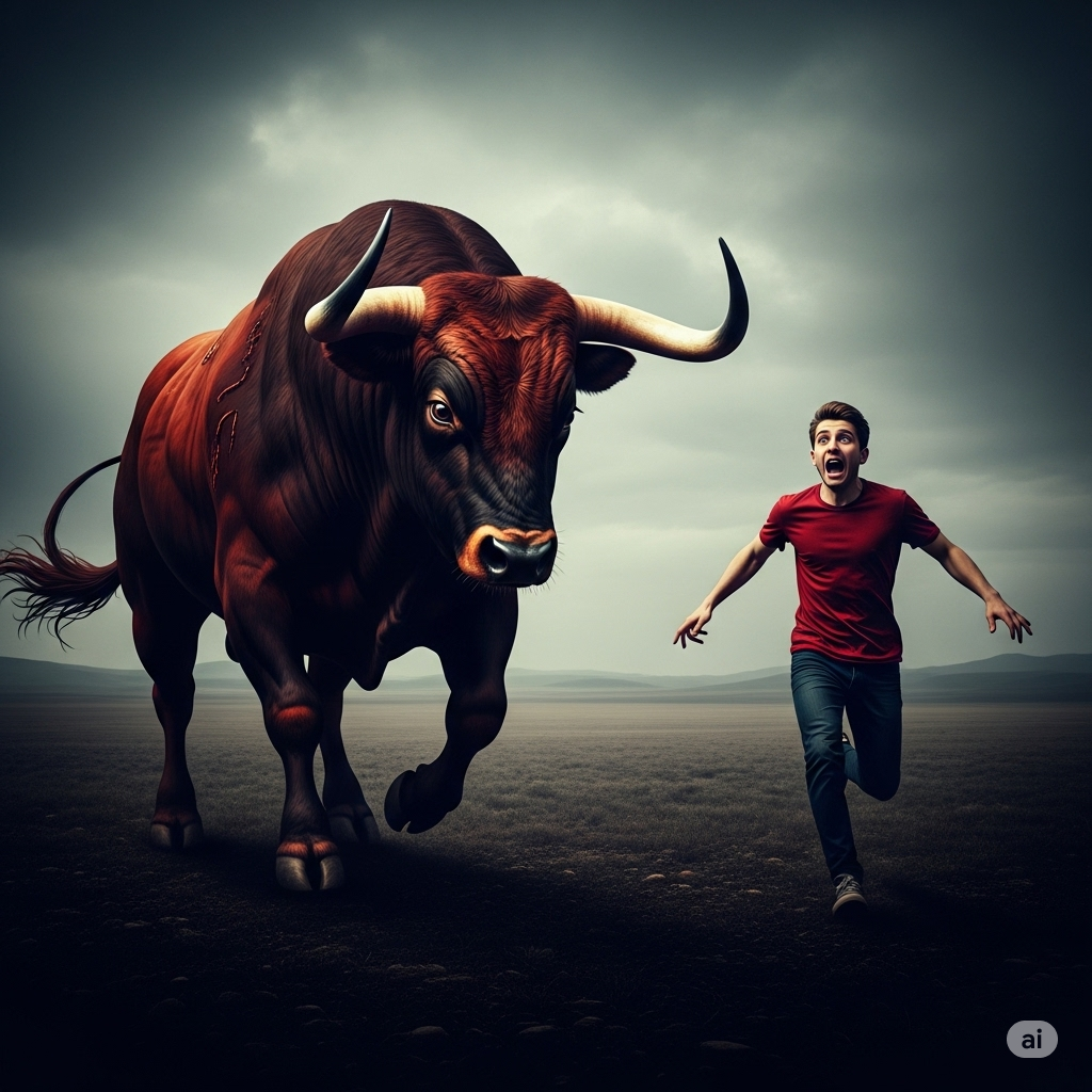 Sonhar com boi bravo querendo me pegar