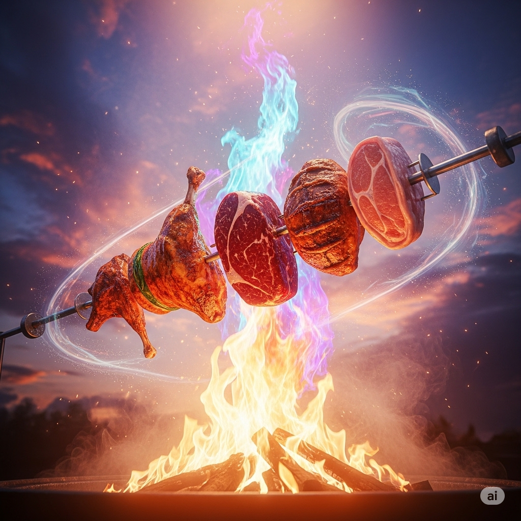 Sonhar com carne assando