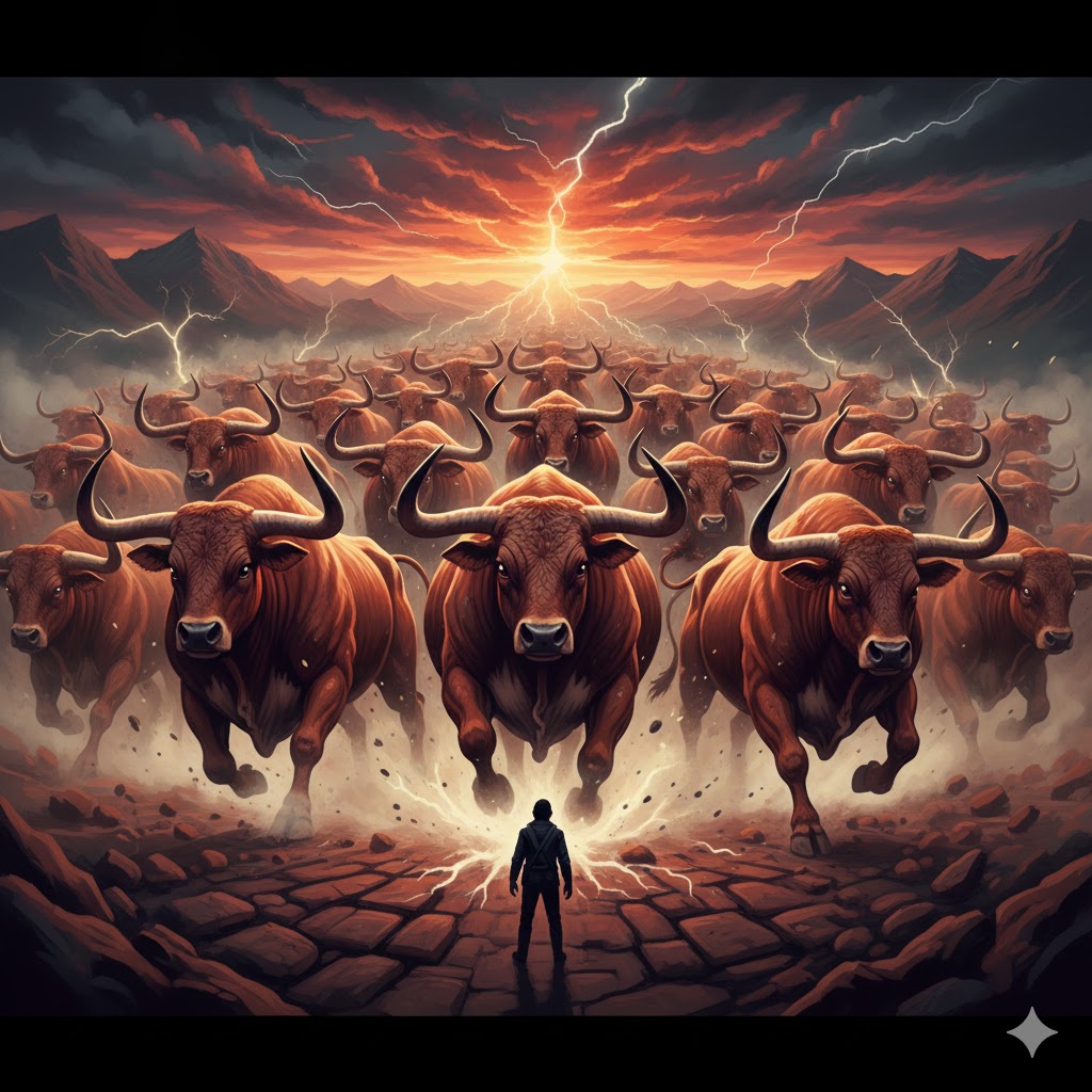 Sonhar com boiada brava