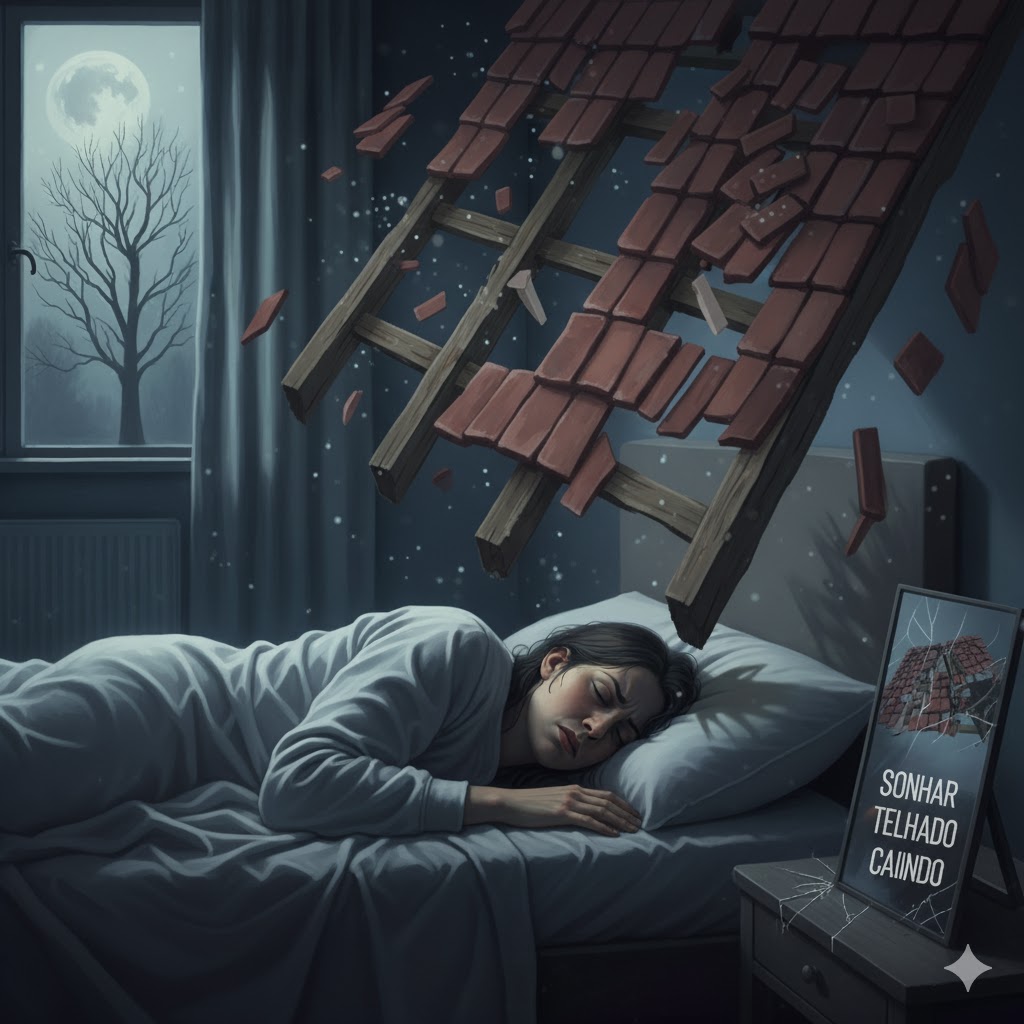 Sonhar com telhado caindo