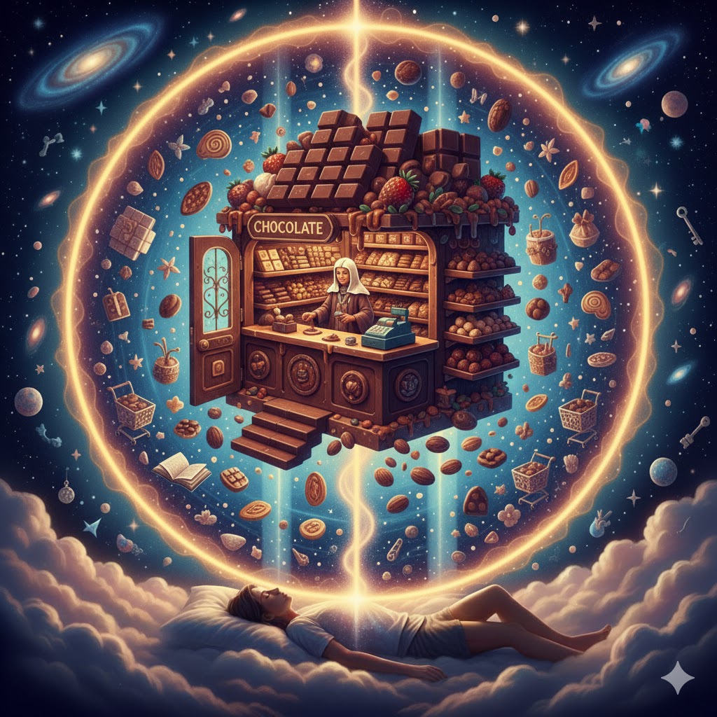 Sonhar comprando chocolate