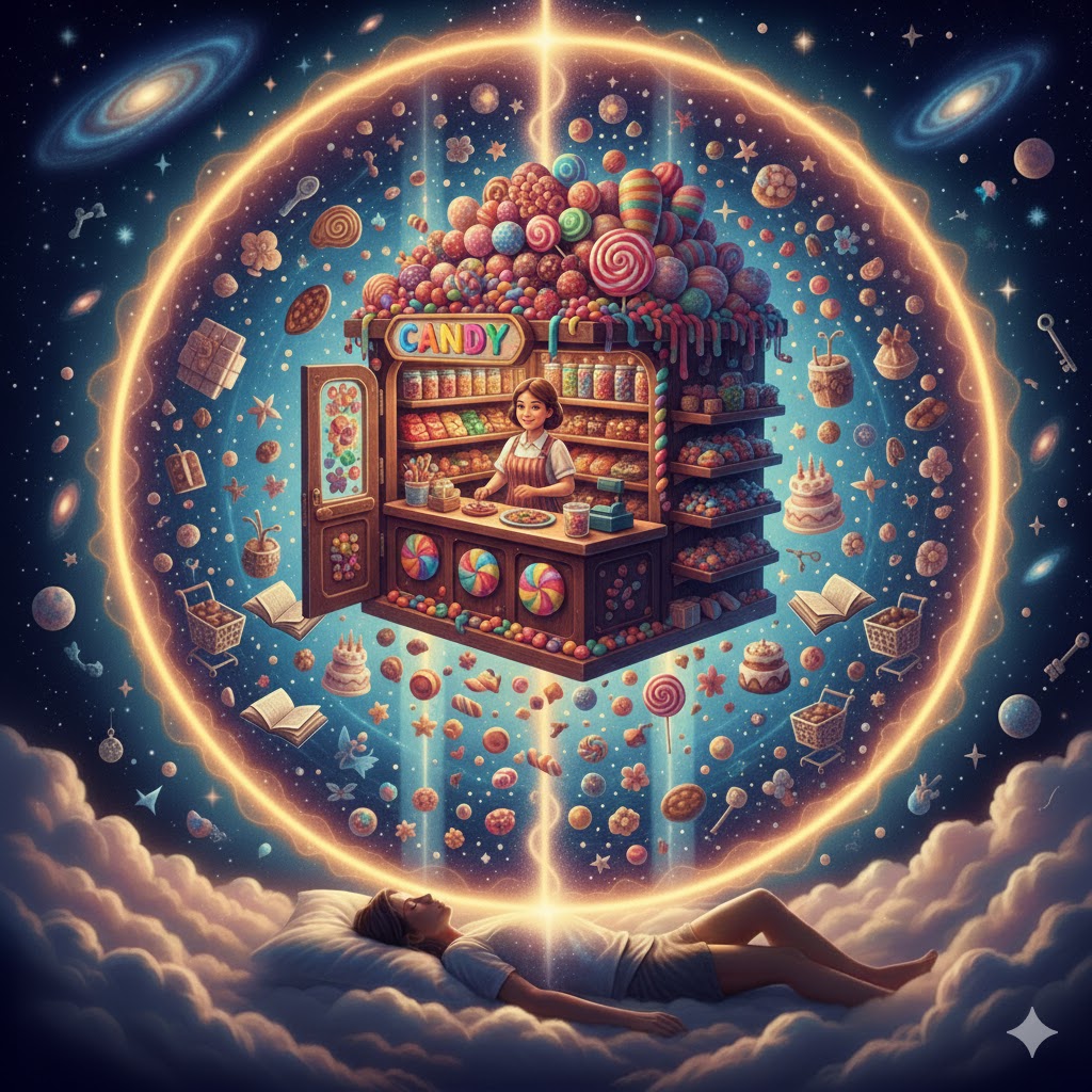 Sonhar comprando doces