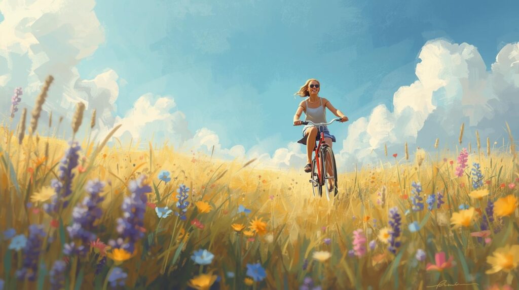 Sonhar andando de bicicleta