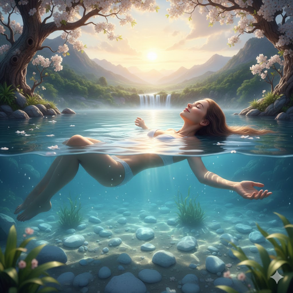 Sonhar com água cristalina