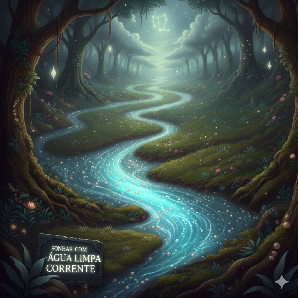Sonhar com água limpa corrente