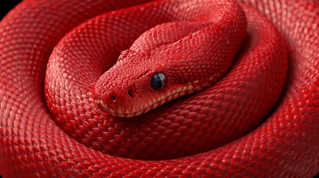 Sonhar com cobra vermelha