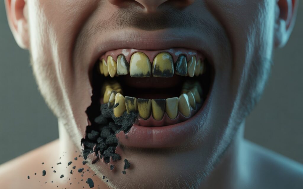 Sonhar com dente podre caindo