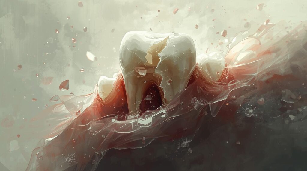 Sonhar com dente quebrando