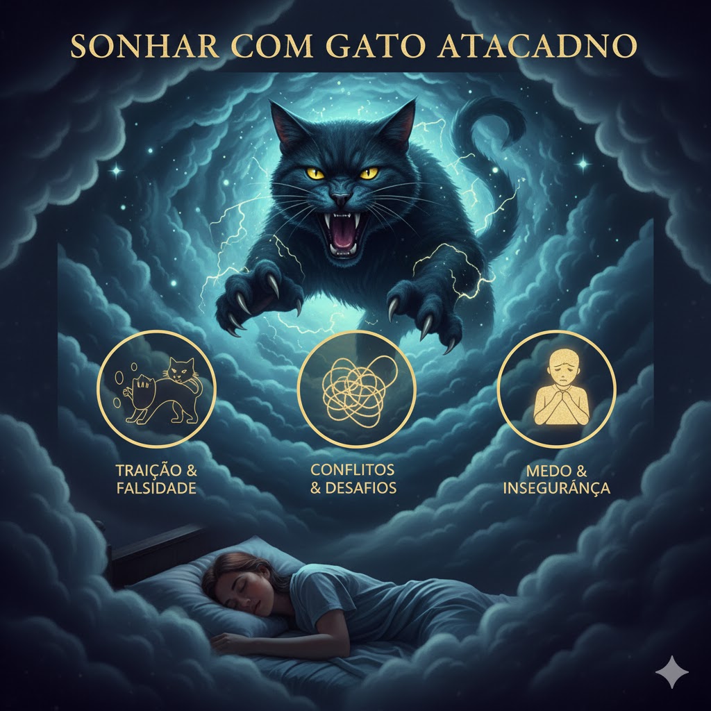 Sonhar com gato atacando