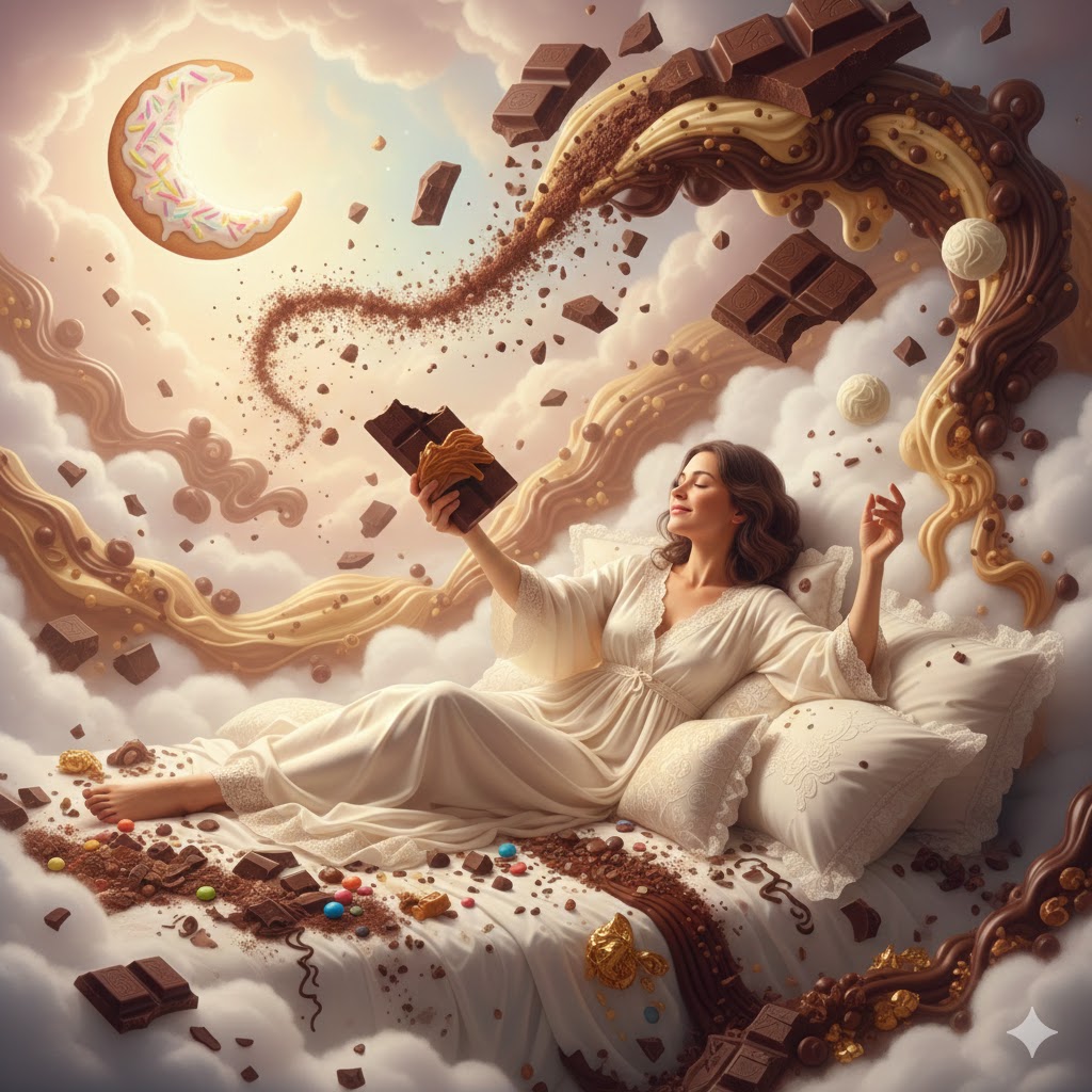 Sonhar comendo chocolate