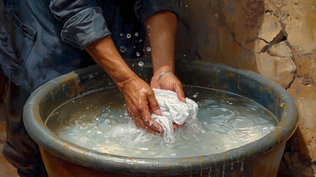 Sonhar lavando roupa