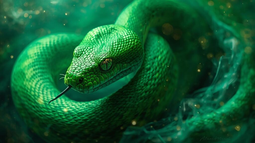 Sonhar com cobra verde atacando